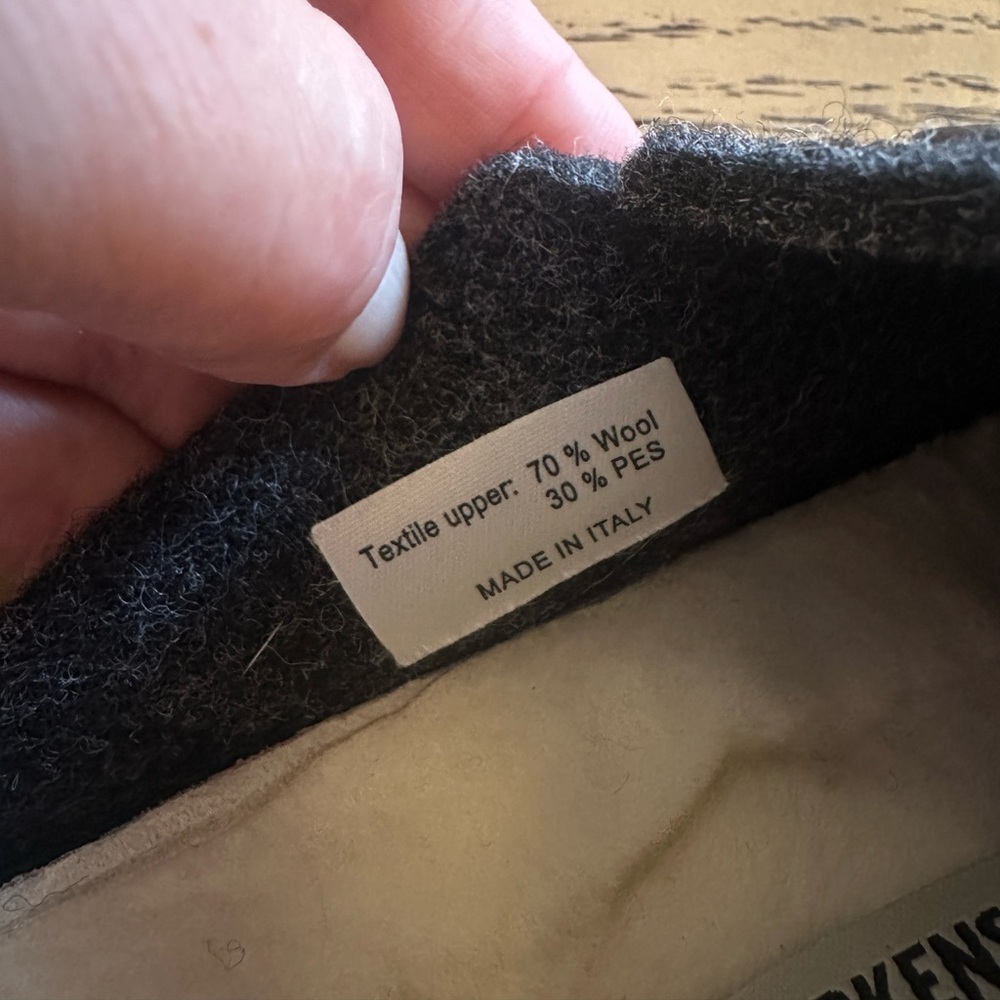 Birkenstock Wool Upper Upper,genuine Sheepskin Lining, Sz42(EU);USA10, New - Picture 9 of 9